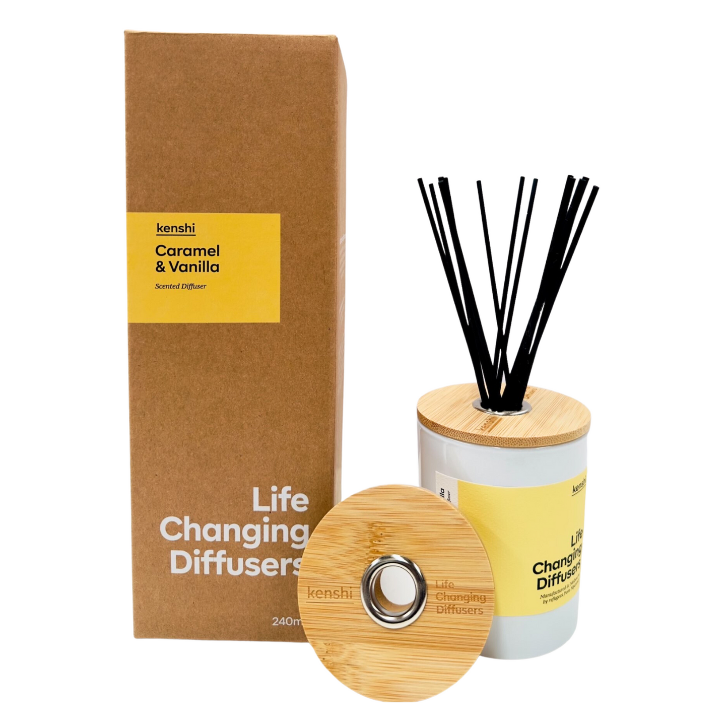 Caramel & Vanilla Diffuser 240ml (CreativeCubes.Co)