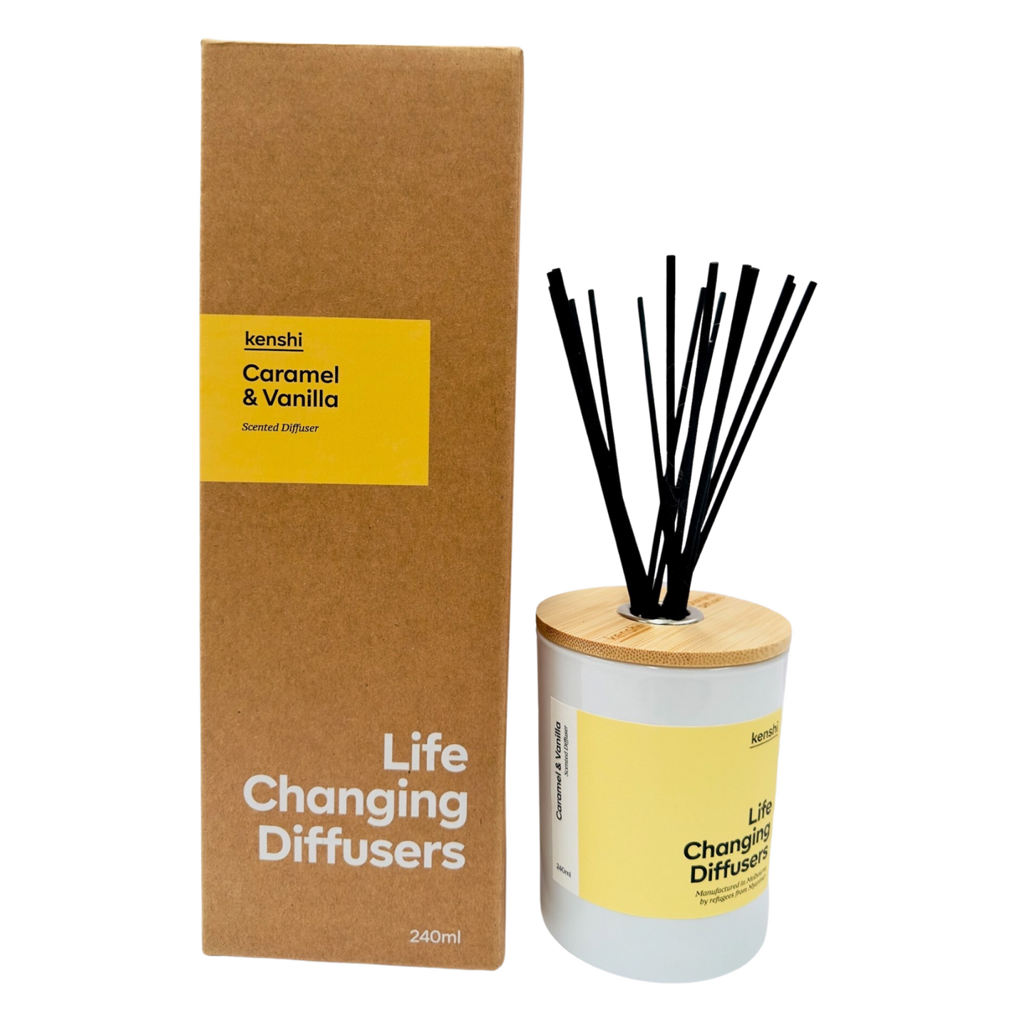 Caramel & Vanilla Diffuser 240ml (CreativeCubes.Co)